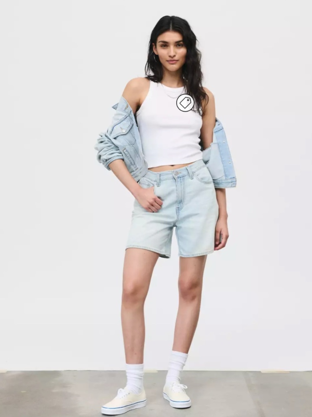 Levi's High Rise Baggy Linen+ Denim Lightweight Women's Shorts